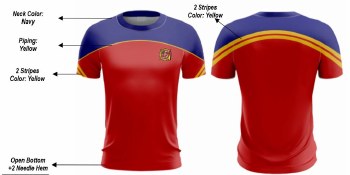 Gaelscoil T-Shirt 3/4 Red/Navy